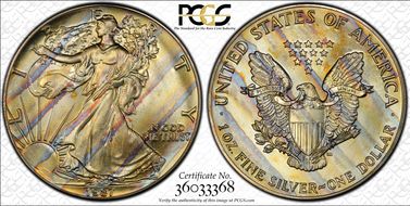 1987 $1 Silver Eagle MS67