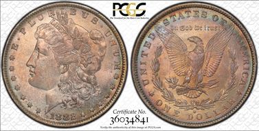 1882-O/S $1 VAM 3, O/S Flush MS64
