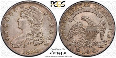 1833 50C MS63
