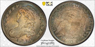 1814 50C Overton 102a MS65