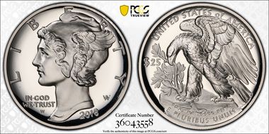 2018-W $25 Palladium  First Strike PR70DCAM