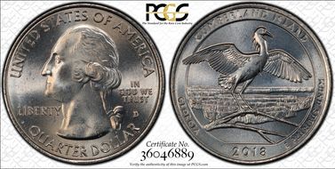 2018-D 25C Cumberland Island NP MS64