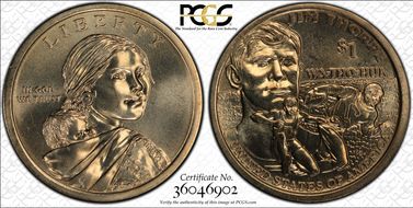 2018-D $1 Native American, Position B MS67