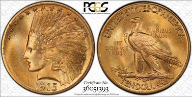 1915 $10 MS66+