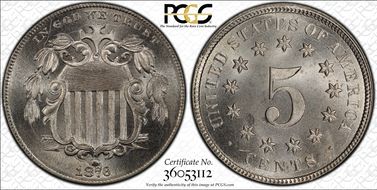 1876 5C MS66