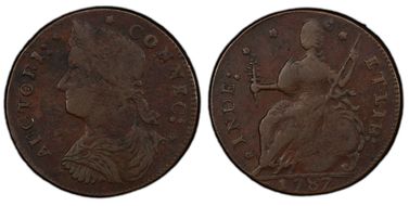 1787 CT 1/2P DB Left, Miller 33.15-r.1 VF35BN