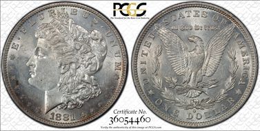 1881-O $1 AU58