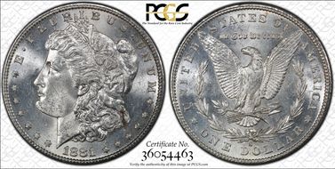 1881-S $1 MS62