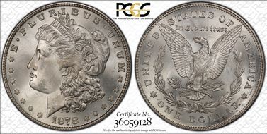 1878 7TF $1 Reverse of 1878 MS65