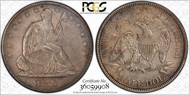 1876 50C Lg/Sm Date FS-301, WB-106 N1