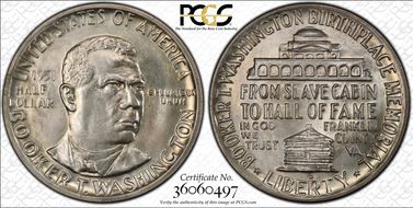 1951-D 50C Booker T. Washington MS67