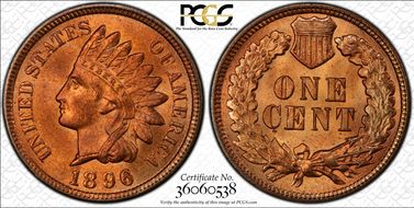 1896 1C MS66RD