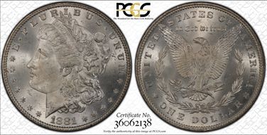 1881 $1 MS65