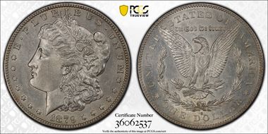 1879-S $1 VAM 42, Rev. of 1878 AU55