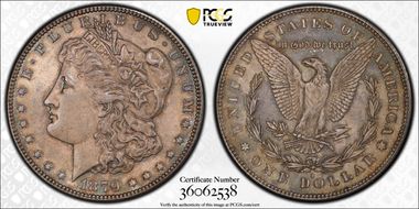 1879-S $1 VAM 52, Rev. of 1878 MS63