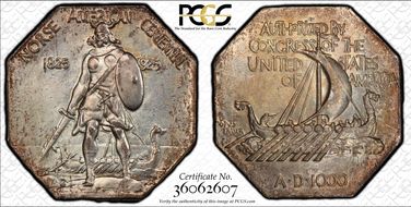 1925 AR Medal Norse American, Thick MS64