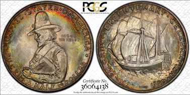 1920 50C Pilgrim MS67+