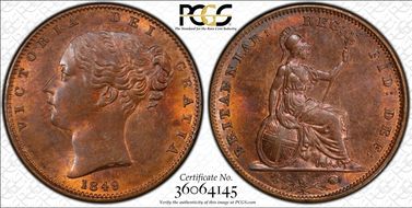 1849 1/4D S-3950 MS64RB