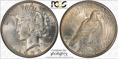1935-S $1 MS64