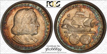 1893 50C Columbian MS66