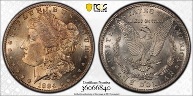 1884-S $1 MS62