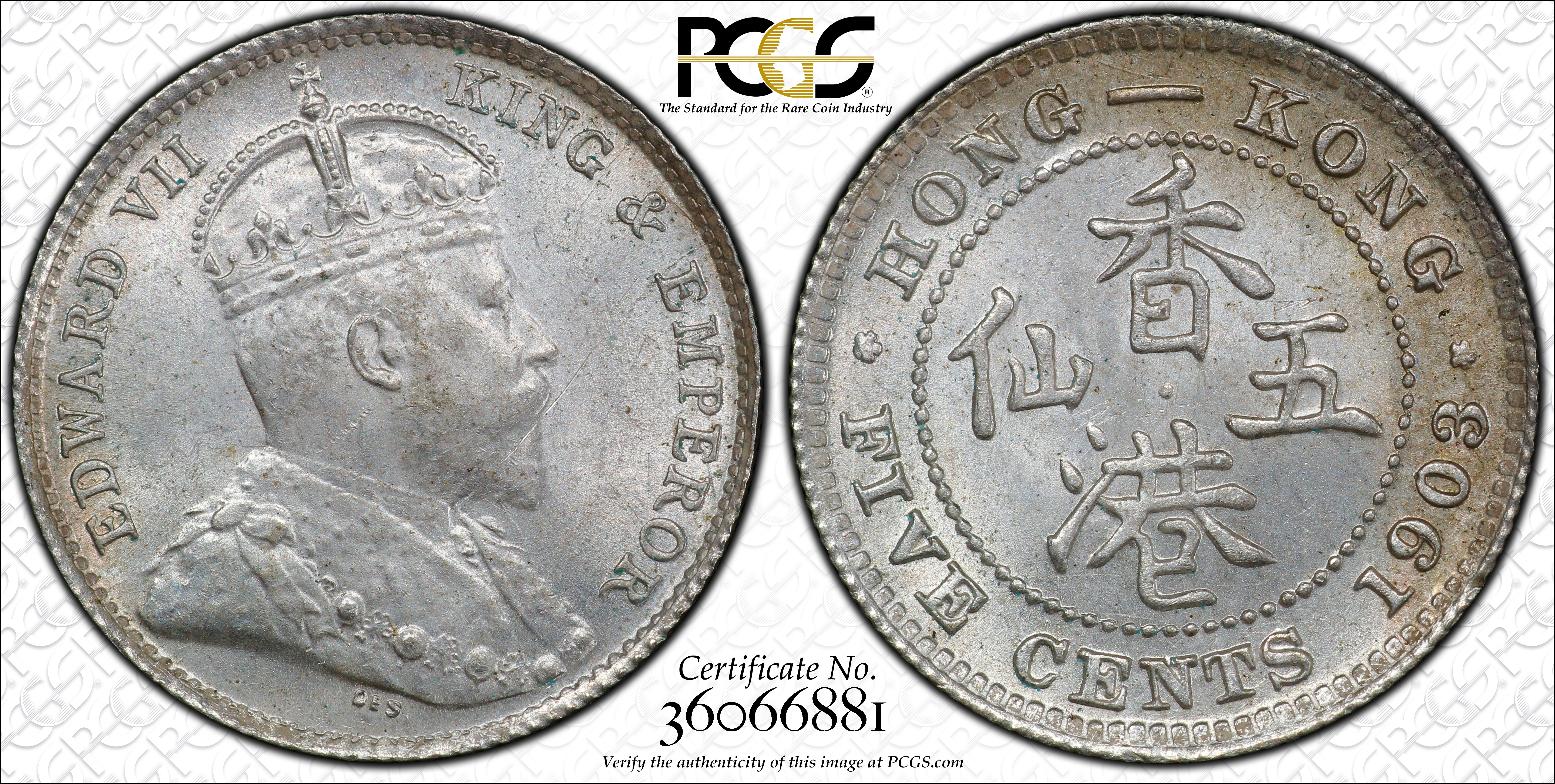 PCGS Certificate Verification Coin Details for Cert #36066881