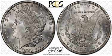 1883 $1 MS67+
