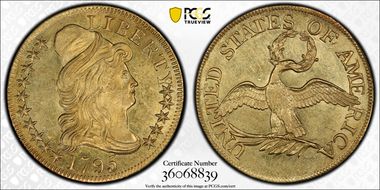 1795 $5 Small Eagle MS62