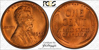 1944-S 1C MS67RD