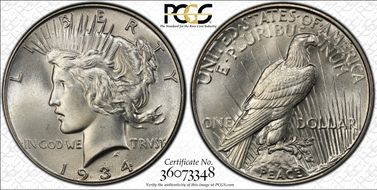 1934 $1 MS67