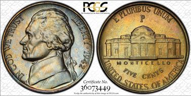 1942-P 5C Silver PR67+