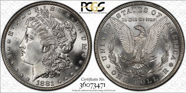 1881-O $1 MS66