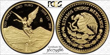 2018-Mo 1/20 oz Libertad Au PR69DCAM