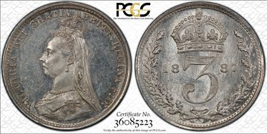 1887 3D S-3931 Jubilee Head MS63