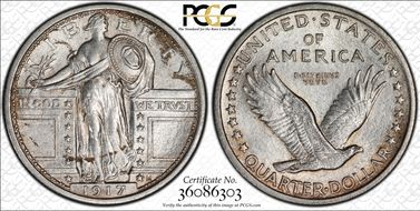 1917 25C Type 1 AU58FH