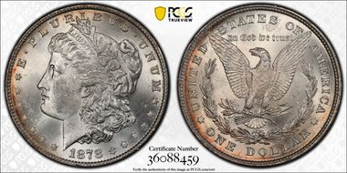 1878 8TF $1 VAM 14.1, Alligator Eye MS63