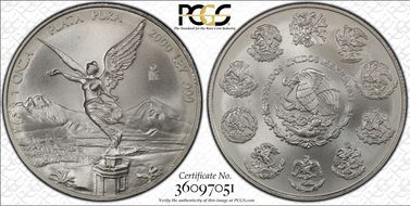 2000-Mo Onza Libertad Ag MS69