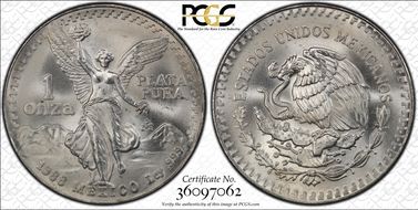 1988-Mo Onza Libertad Ag MS67