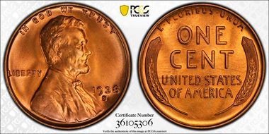 1938-S 1C MS67+ RD