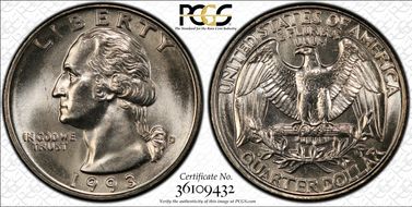 1993-D 25C MS67