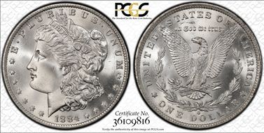 1884-O $1 MS67+