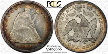 1871 $1 MS62