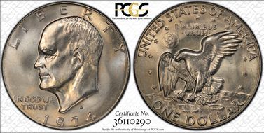1974-D $1 MS66+