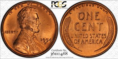1954-D 1C MS66RD