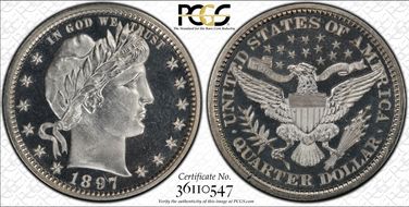 1897 25C PR66CAM