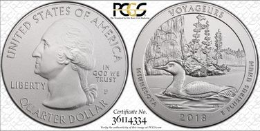 2018-P 25C Voyageurs NP 5 oz Silver First Strike SP70