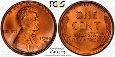 1950-D 1C MS67+ RD