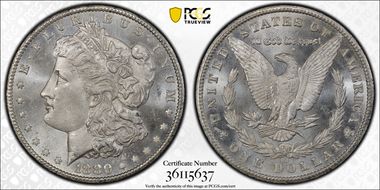 1880-CC $1 8/High 7 MS65