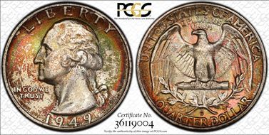 1949-D 25C MS67