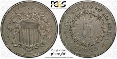 1867 5C Rays AU50